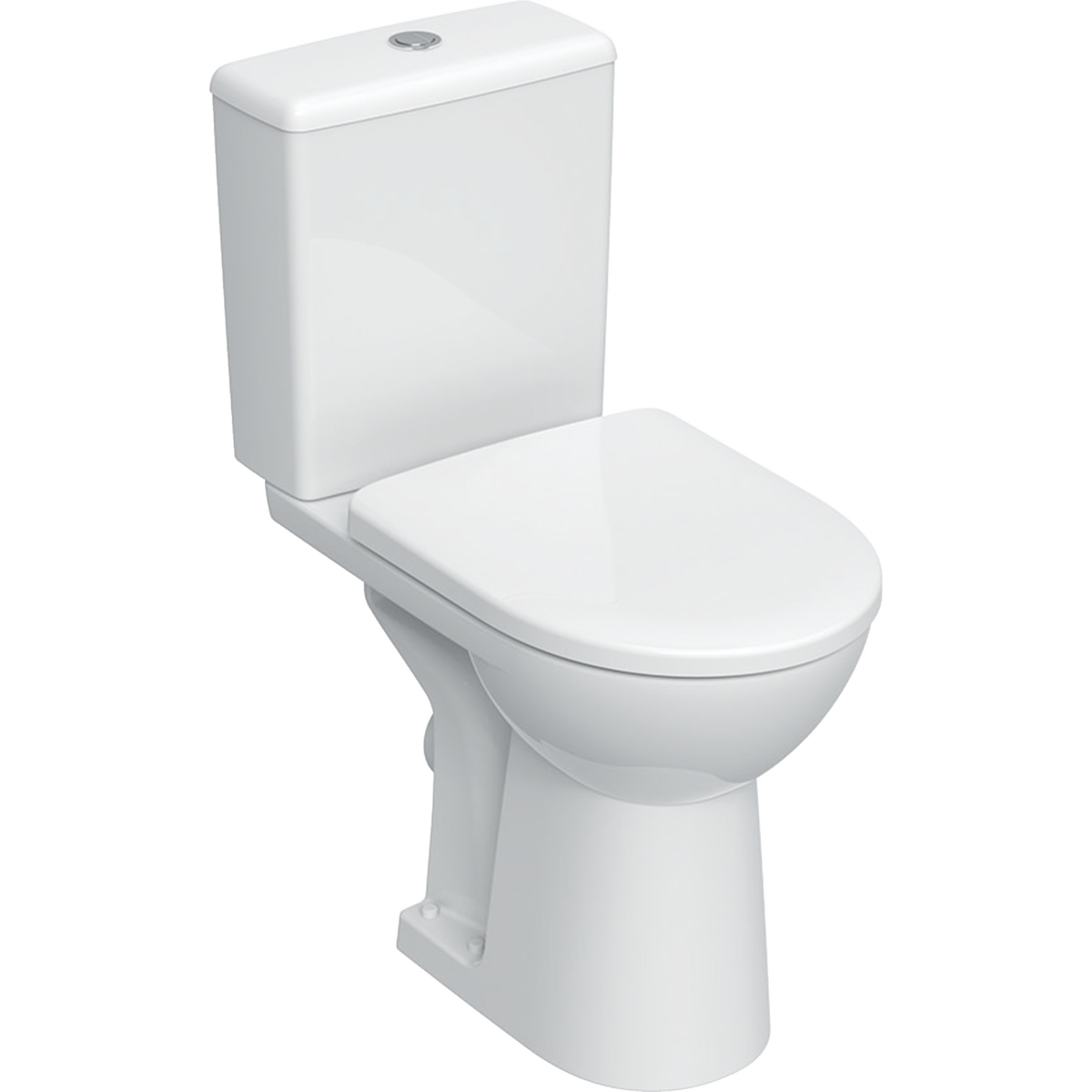 Pack WC à poser surélevé Renova Comfort Rimfree sans bride - Sortie horizontale abattant frein de chute