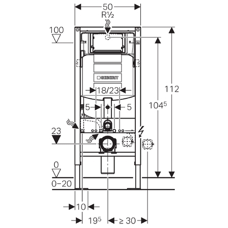 Bâti-support Duofix Plus UP320 111.333.00.5 Geberit