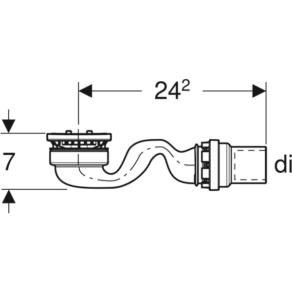 Siphon receveur Sestra Geberit