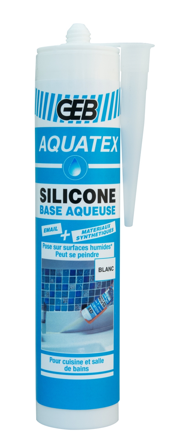 Mastic silicone pour surface humide AQUATEX GEB