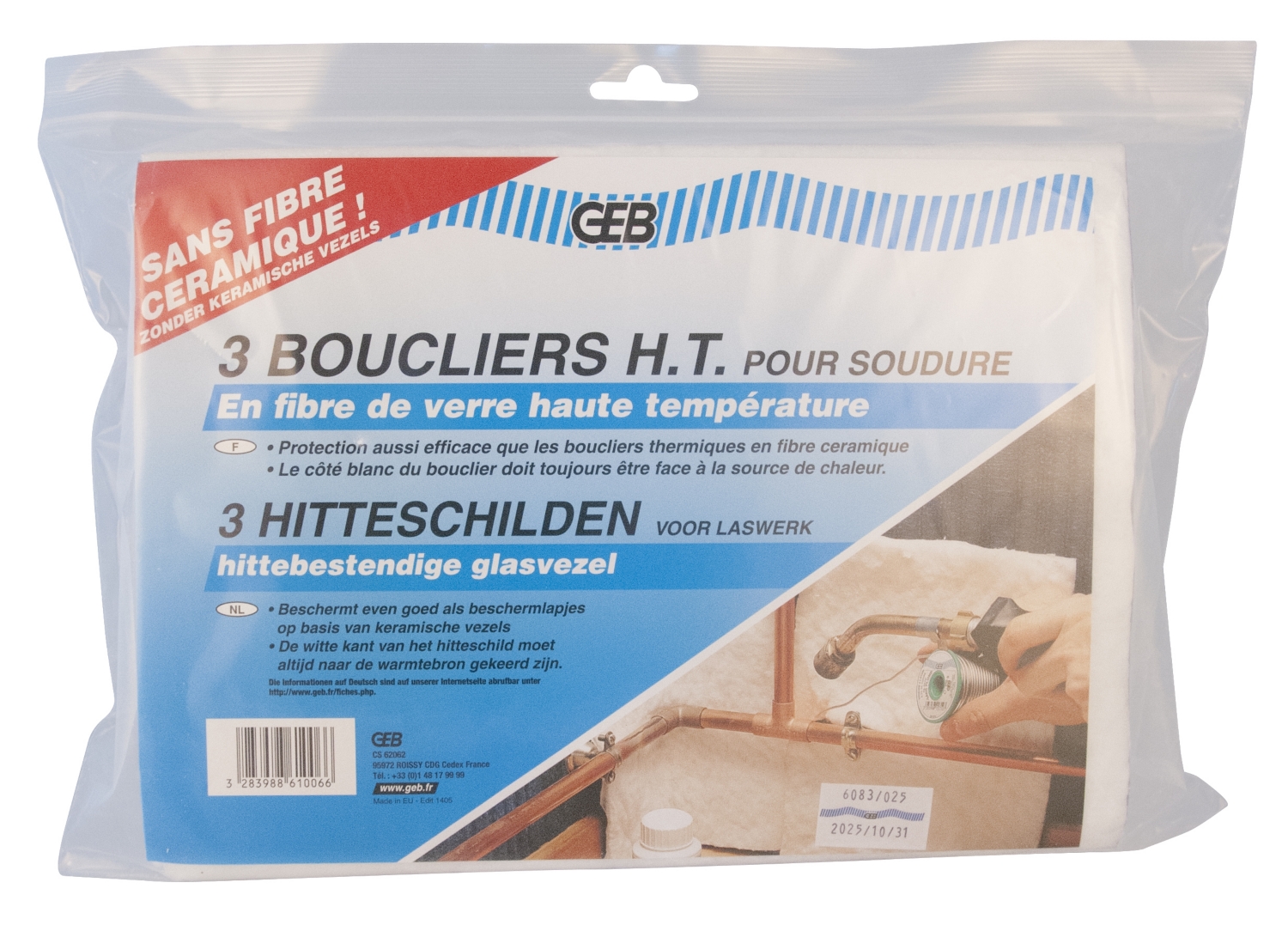 Lot de 3 boucliers thermiques GEB