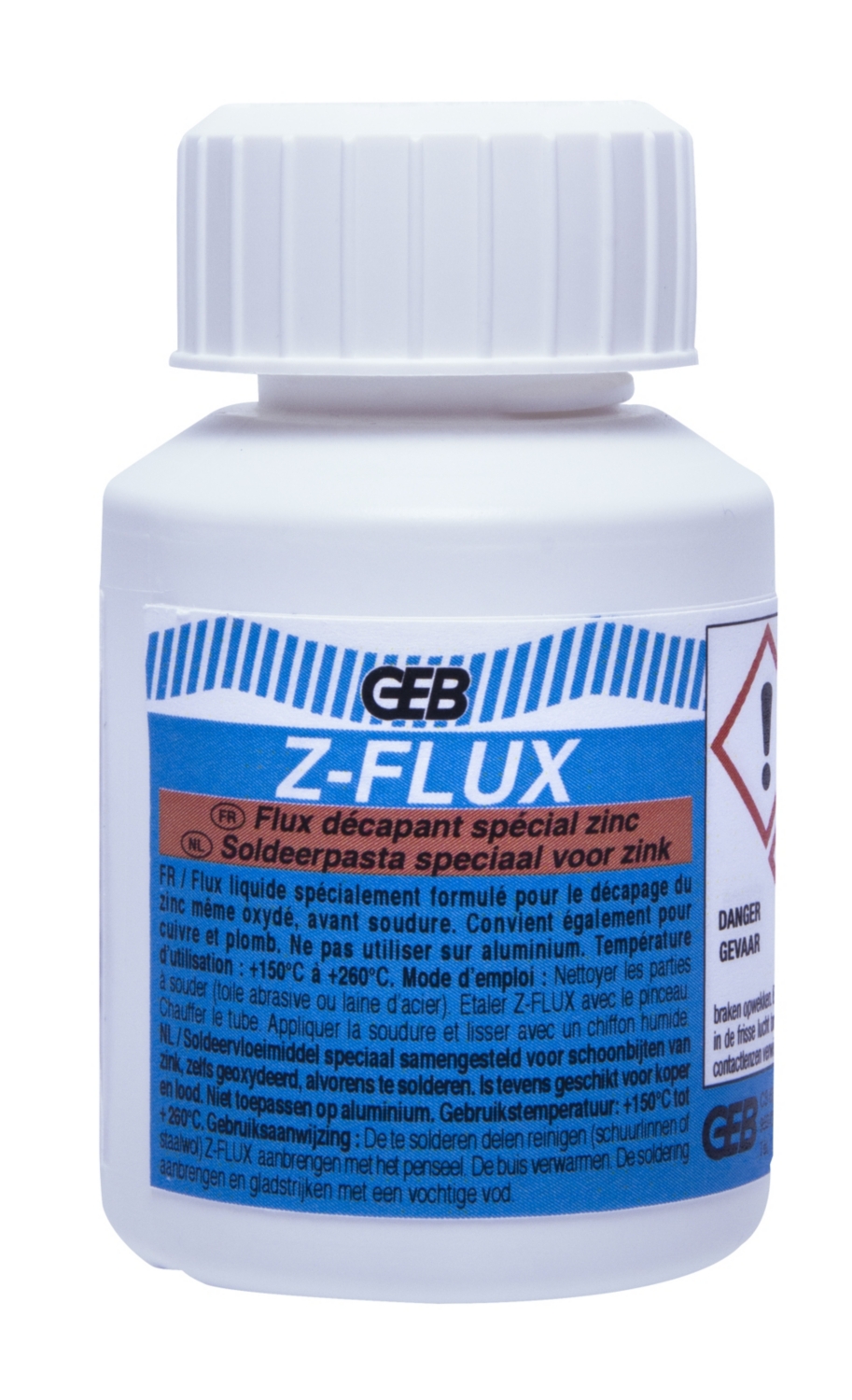 Décapant liquide spécial zinc Z-Flux - 80 ml GEB
