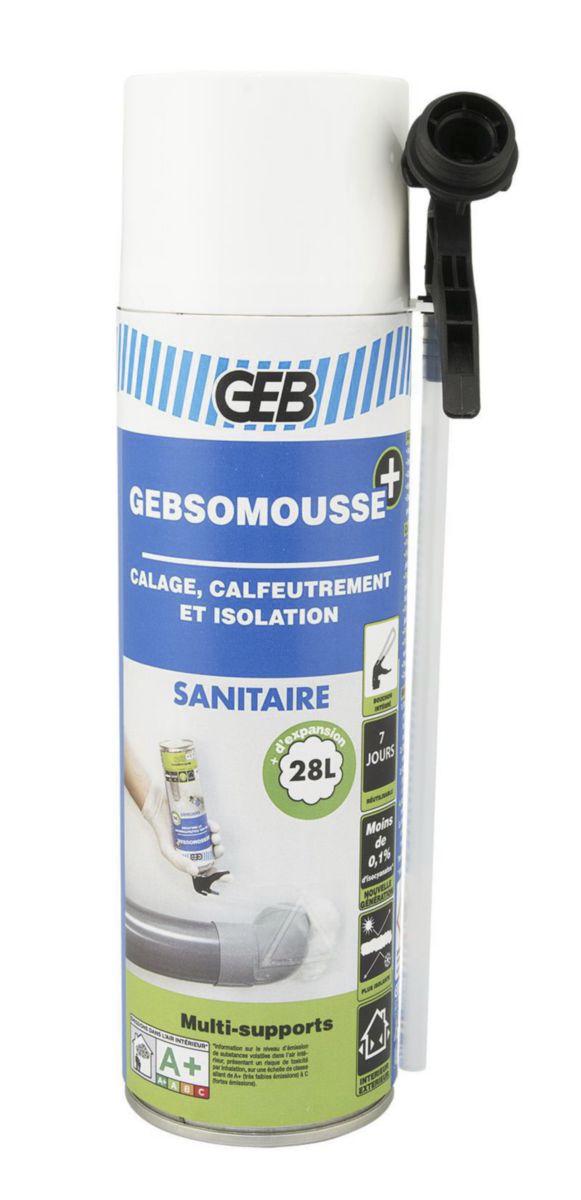 Gebsomousse plus, mousse PU expansive à faible teneur en isocyanate