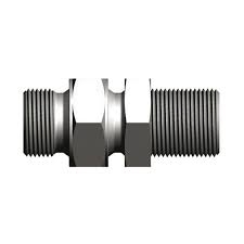 Traversée de cloison x2 mâles BSP pour bague BS avec contre-ecrou acier serie 1AP Gem Industrie