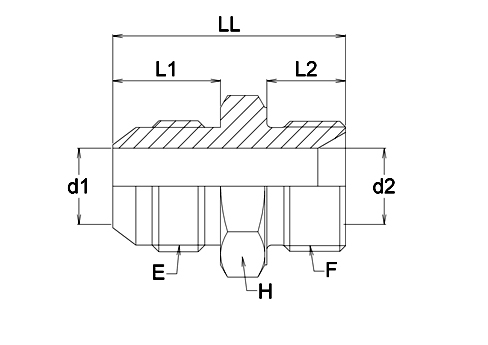 Adapteur droit mâle JIC x mâle BSPP pour bague BS - acier série 1AT Gem Industrie
