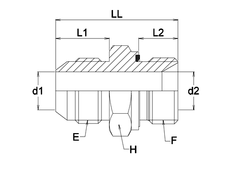 Adapteur droit mâle JIC x mâle BSP Forme E - acier série 1AU Gem Industrie