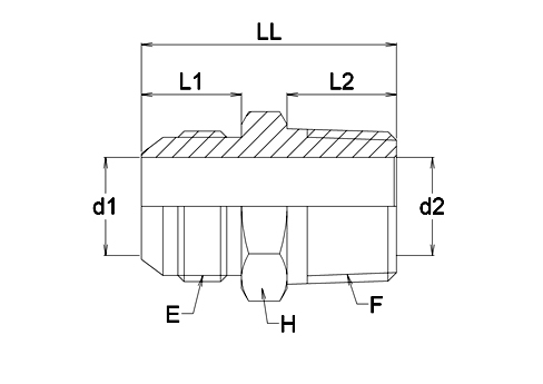 Adapteur droit mâle JIC x mâle BSPT - acier série 1CA Gem Industrie