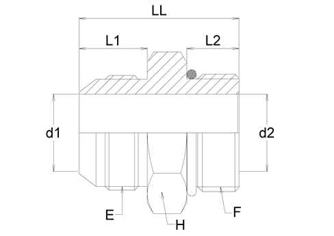 Adapteur droit mâle JIC x mâle SAE avec joint OR - acier série 1CE Gem Industrie