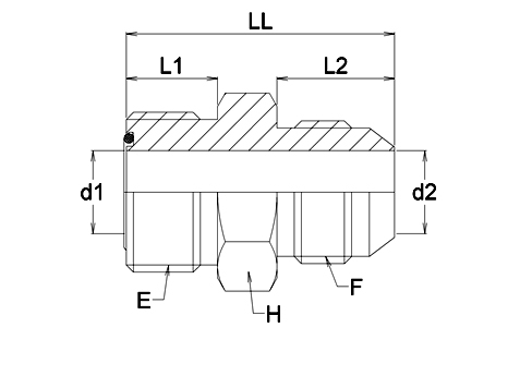 Adapteur droit mâle ORFS x mâle JIC - acier série 1FS Gem Industrie