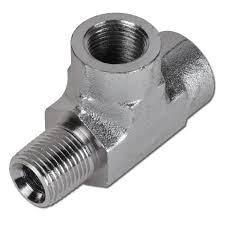 Té mâle NPT x 2 femelles NPT acier série 1SV Gem Industrie