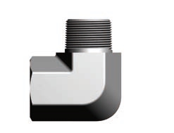 Coude 90° femelle BSPP vers mâle BSPT acier série 1WA Gem Industrie