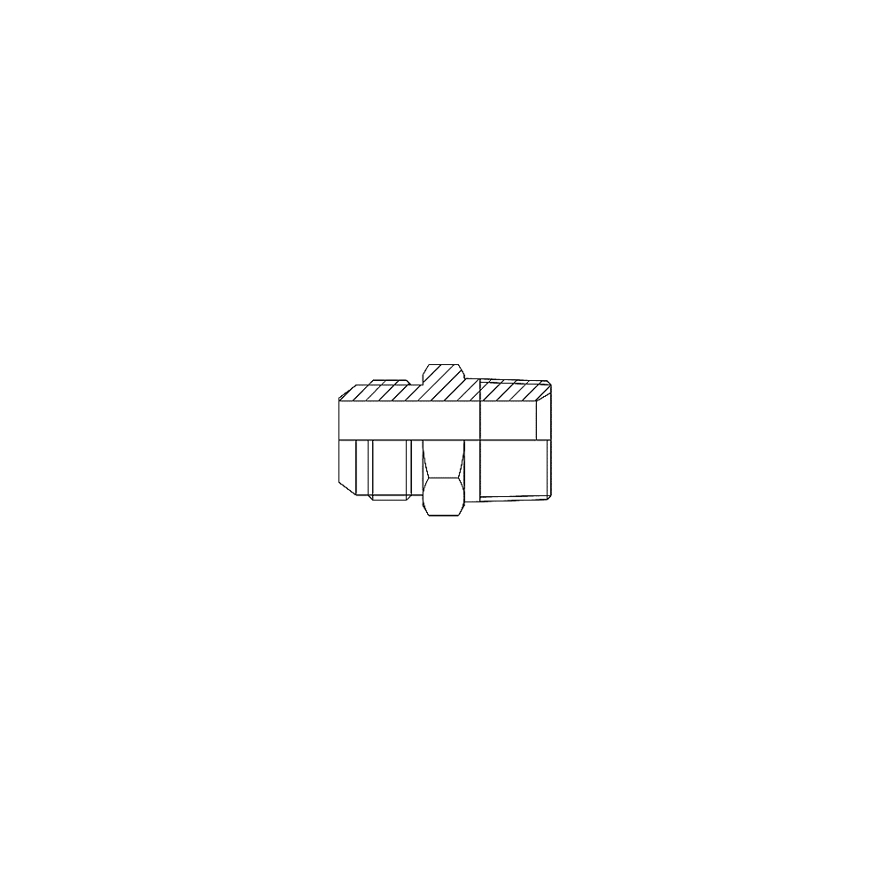  Adapteur droit mâle JIC x mâle NPT - acier série 1CB 
