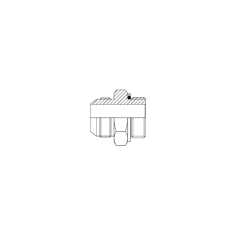  Adapteur droit mâle JIC x mâle BSPP joint OR et bague - acier série 1CJ 