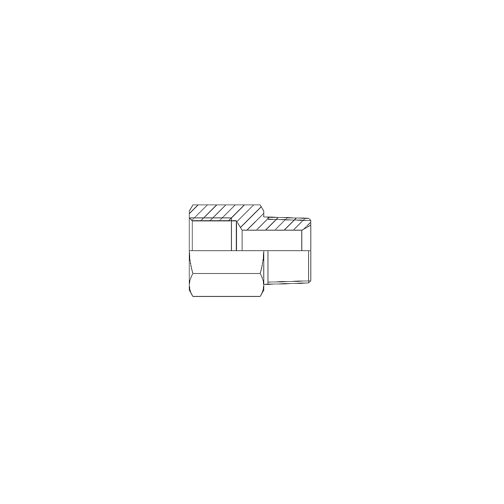 Adaptateur droit femelle BSPP vers mâle NPT acier série 1HQ Gem Industrie