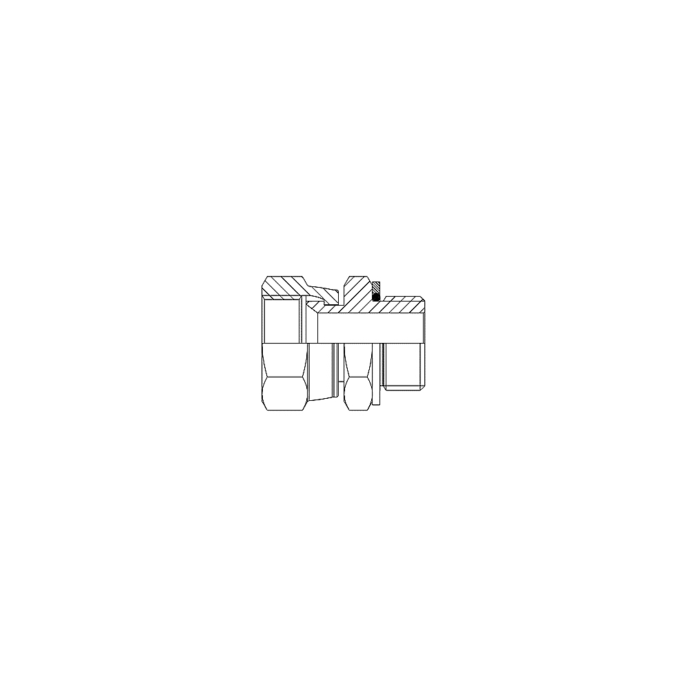 Adapteur droit fem tournant JIC x mâle BSPP joint OR et bague - acier série 1DC Gem Industrie