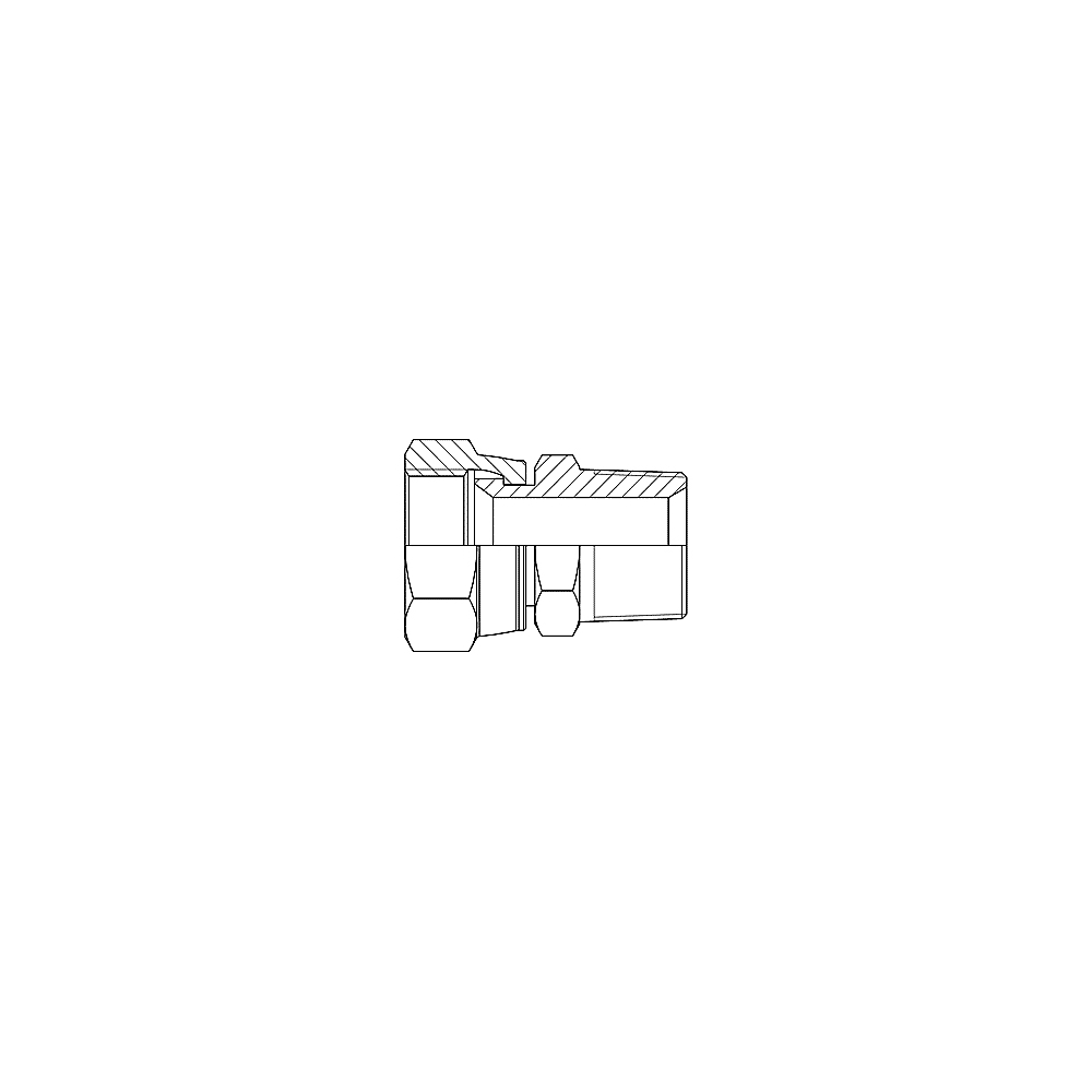 Adapteur droit femelle tournant JIC x mâle BSPT - acier série 1DC Gem Industrie