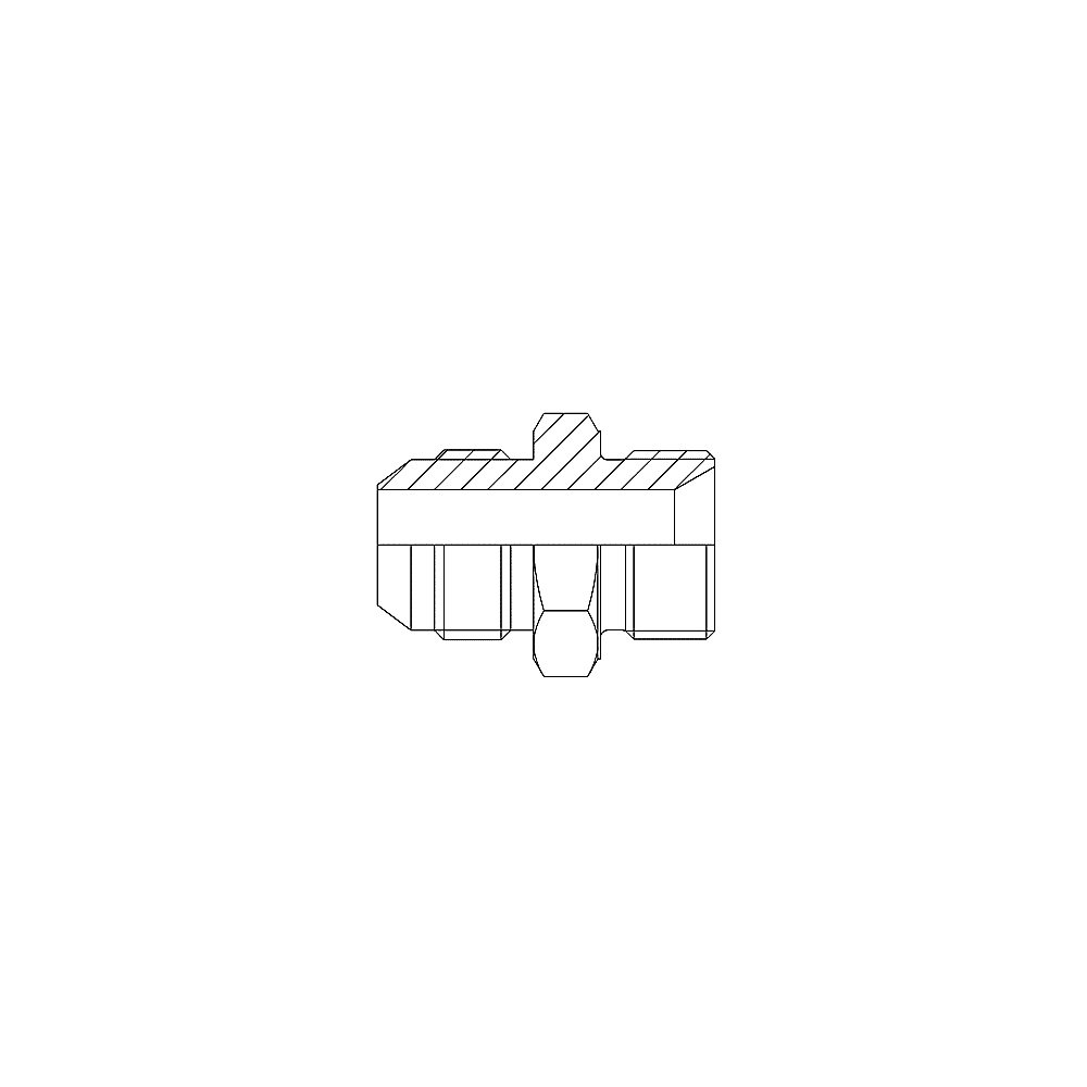 Adapteur droit mâle JIC x mâle BSPP pour bague BS - acier série 1AT Gem Industrie