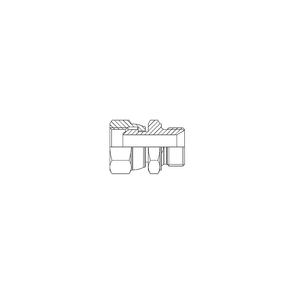 Adaptateur droit femelle tournant BSPP vers mâle BSPP pour bague BS acier série 1DA Gem Industrie