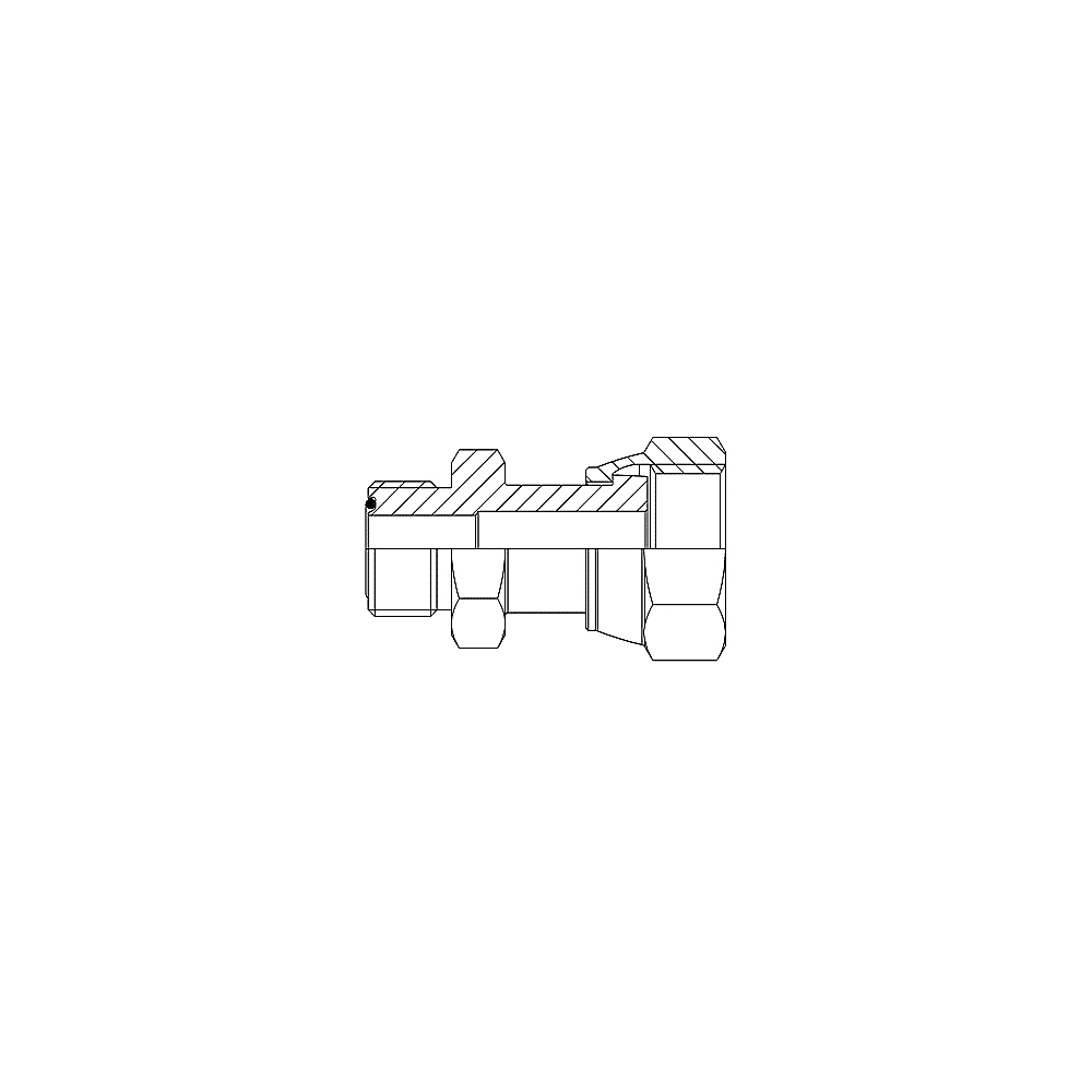 Adapteur droit mâle ORFS x femelle tournant ORFS - acier série 1FS Gem Industrie
