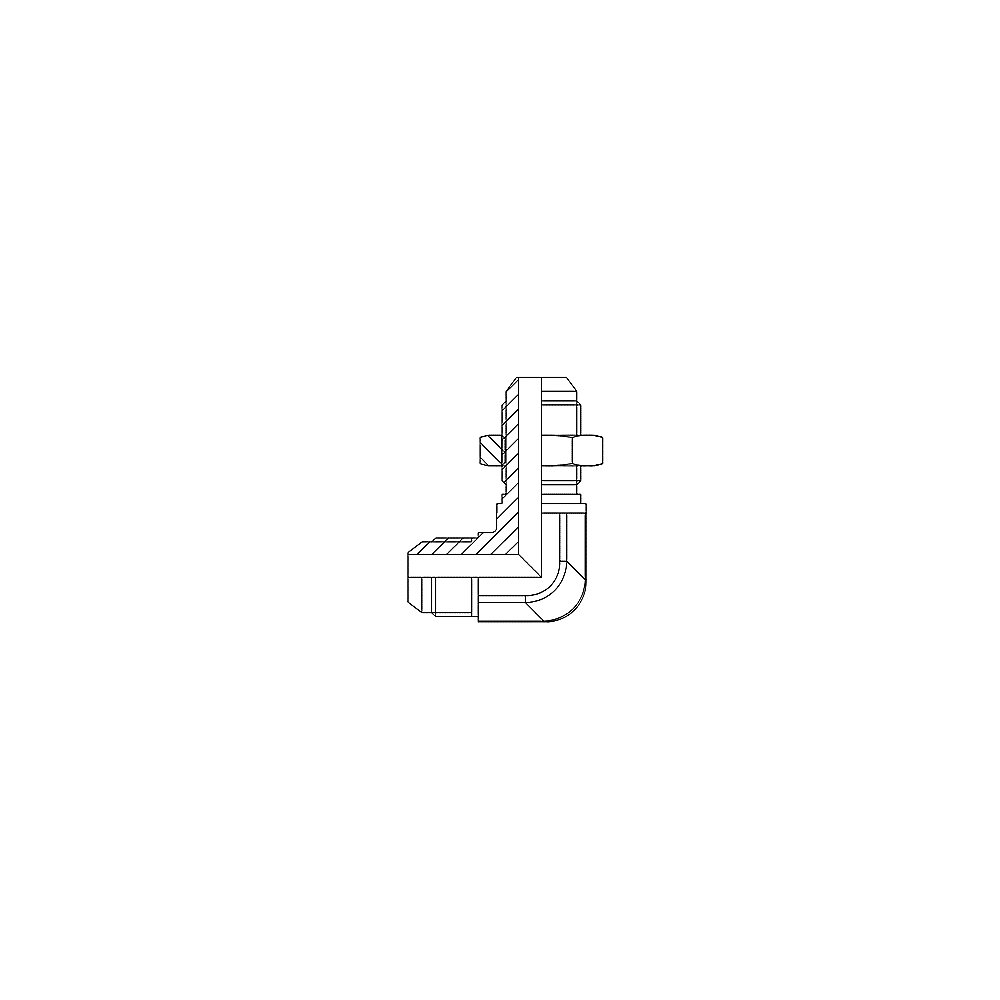 Coude 90° mâle JIC x mâle cloison JIC - acier série 1SA Gem Industrie