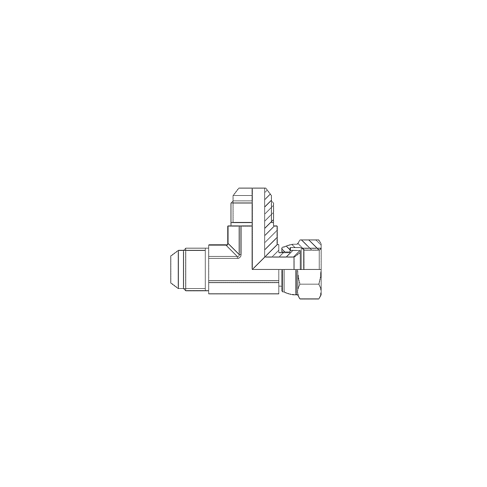 Té x2 mâles JIC x femelle tournant JIC en bout - acier série 1SU Gem Industrie