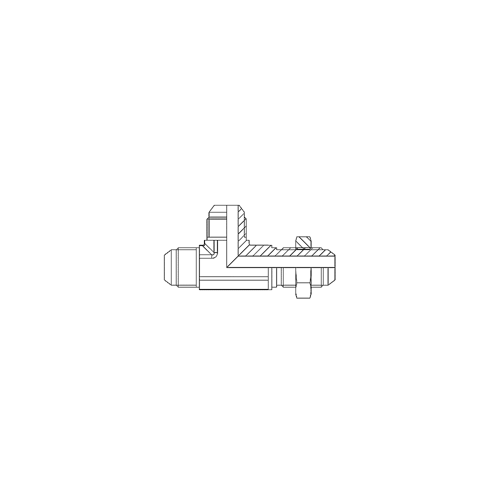 Té mâle x2 JIC x mâle JIC traversée de cloison - acier série 1SR Gem Industrie