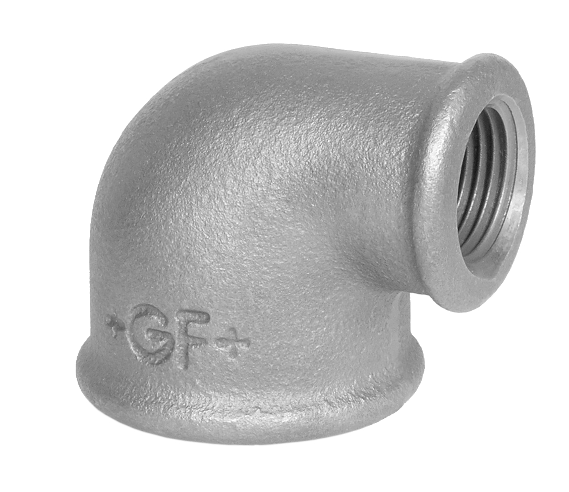 Coude réduit 90° fonte galva FF - Fig 90R Sferaco