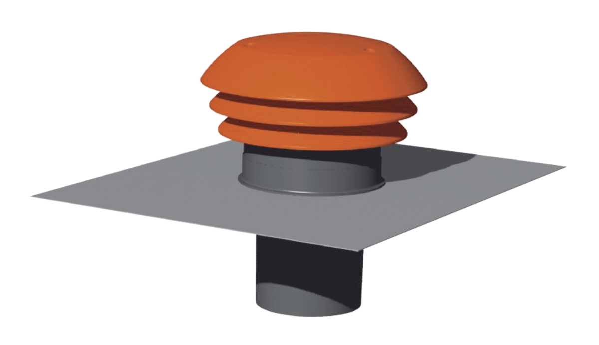 Chapeau de toiture rouge Ø160 mm Atlantic