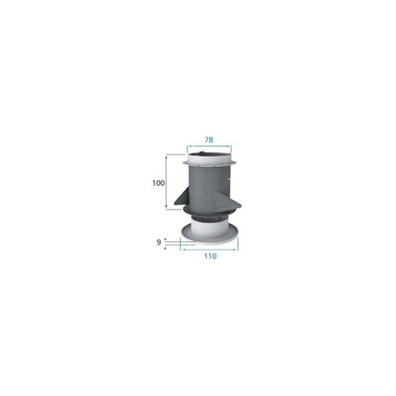 Bouche d'insufflation et d'extraction plastique ONDEA - Ø 80mm