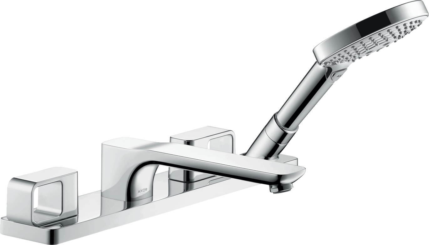 Combiné mélangeur 4 trous Urquiola avec platine - Pour bord de baignoire Axor