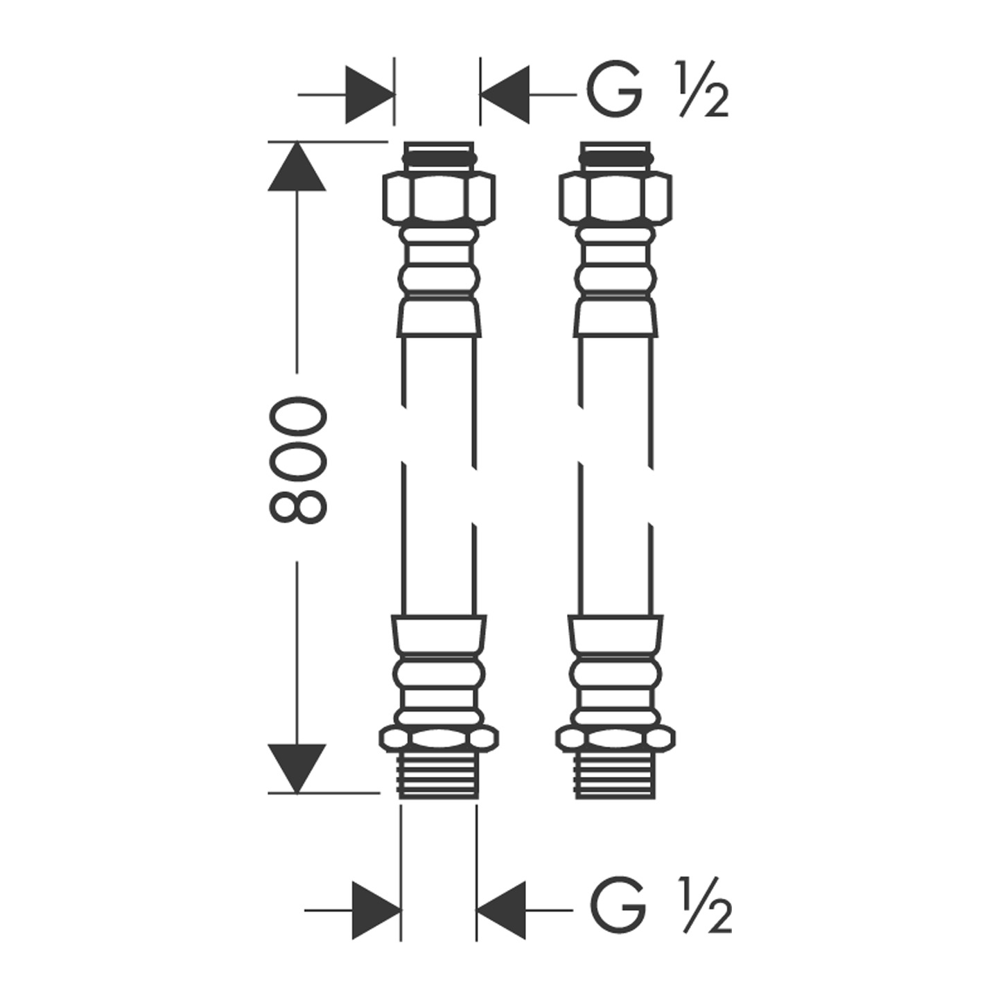 Flexibles de raccordement pour thermostatique 2 trous 13089000 Axor