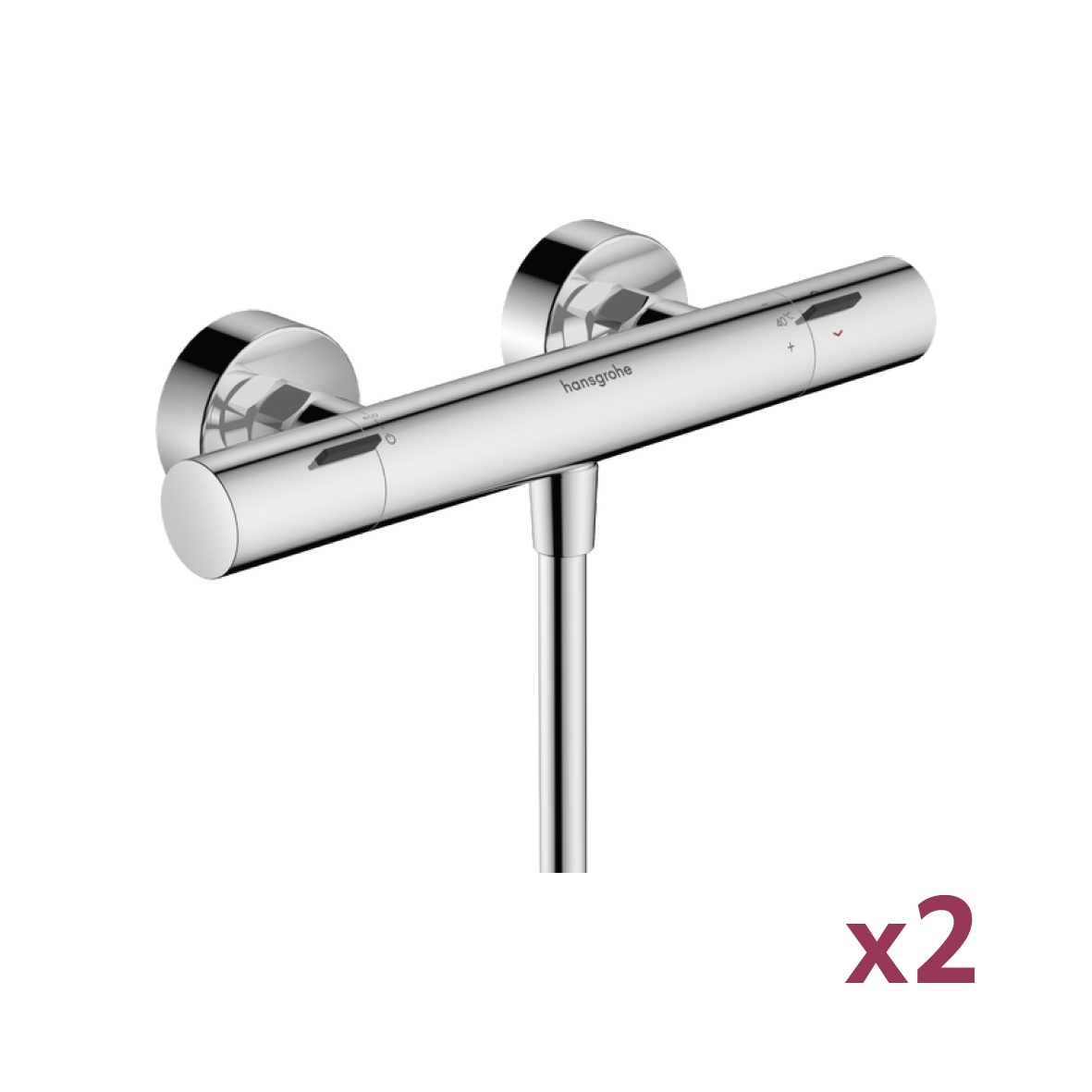 Lot de 2 mitigeurs thermostatique douche Ecostat Fine