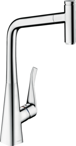 Mitigeur évier Metris Select M71 320 - Avec douchette extractible 14884800 Hansgrohe