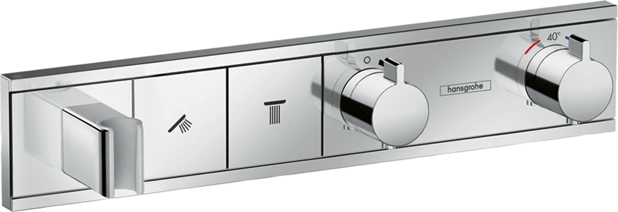 Module thermostatique RainSelect encastré avec 2 fonctions et support Hansgrohe