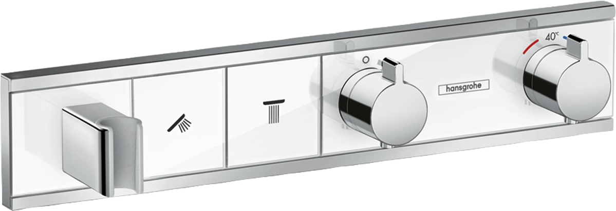 Module thermostatique RainSelect encastré avec 2 fonctions et support Hansgrohe