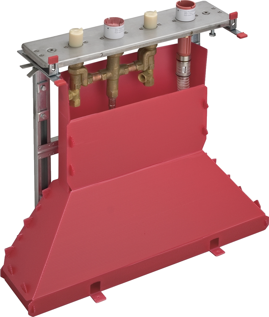 Corps à encastrer thermostatique 4 trous pour montage sur plage carrelage - Robinet au centre Axor