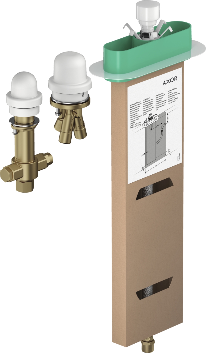 Corps d'encastrement sBox pour mitigeur 3 trous de baignoire Axor