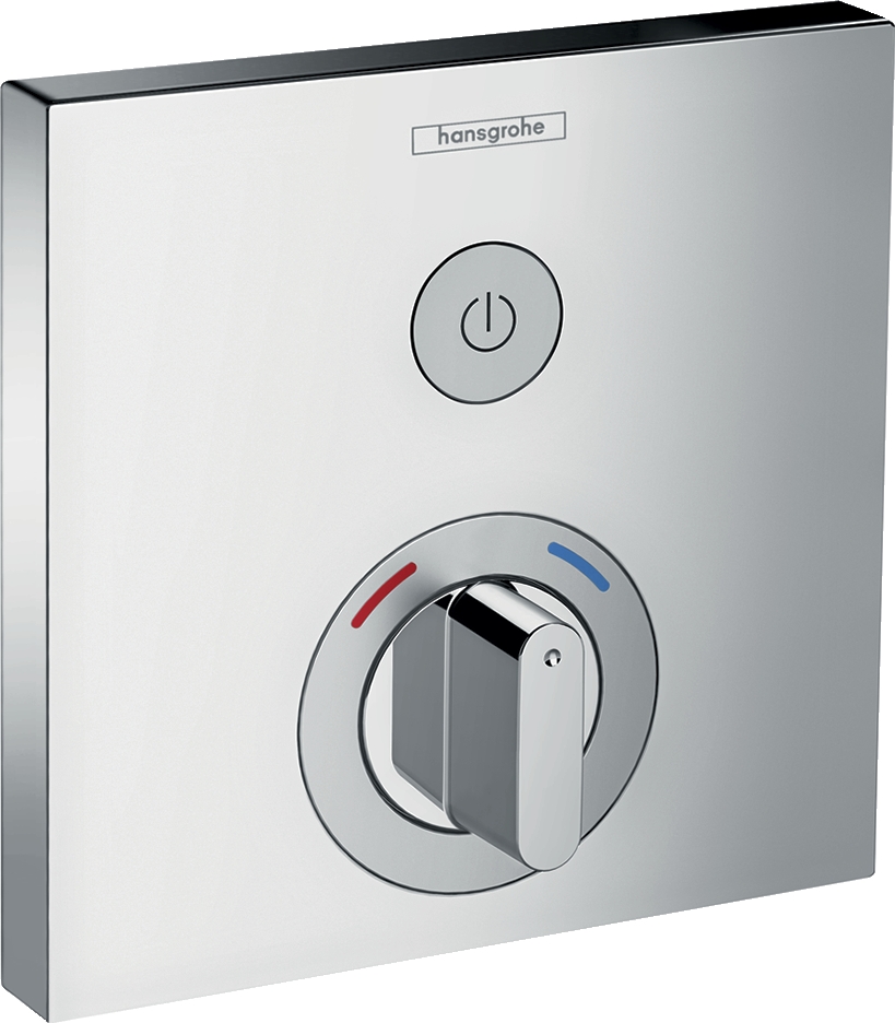 Mitigeur thermostatique douche encastré ShowerSelect carré avec 1 sortie Hansgrohe