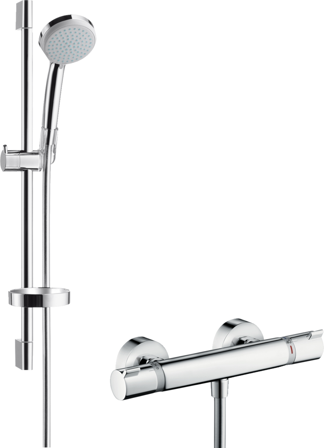 Combiné Croma 100 Vario EcoSmart 0,65m Ecostat Comfort 27032000 Hansgrohe