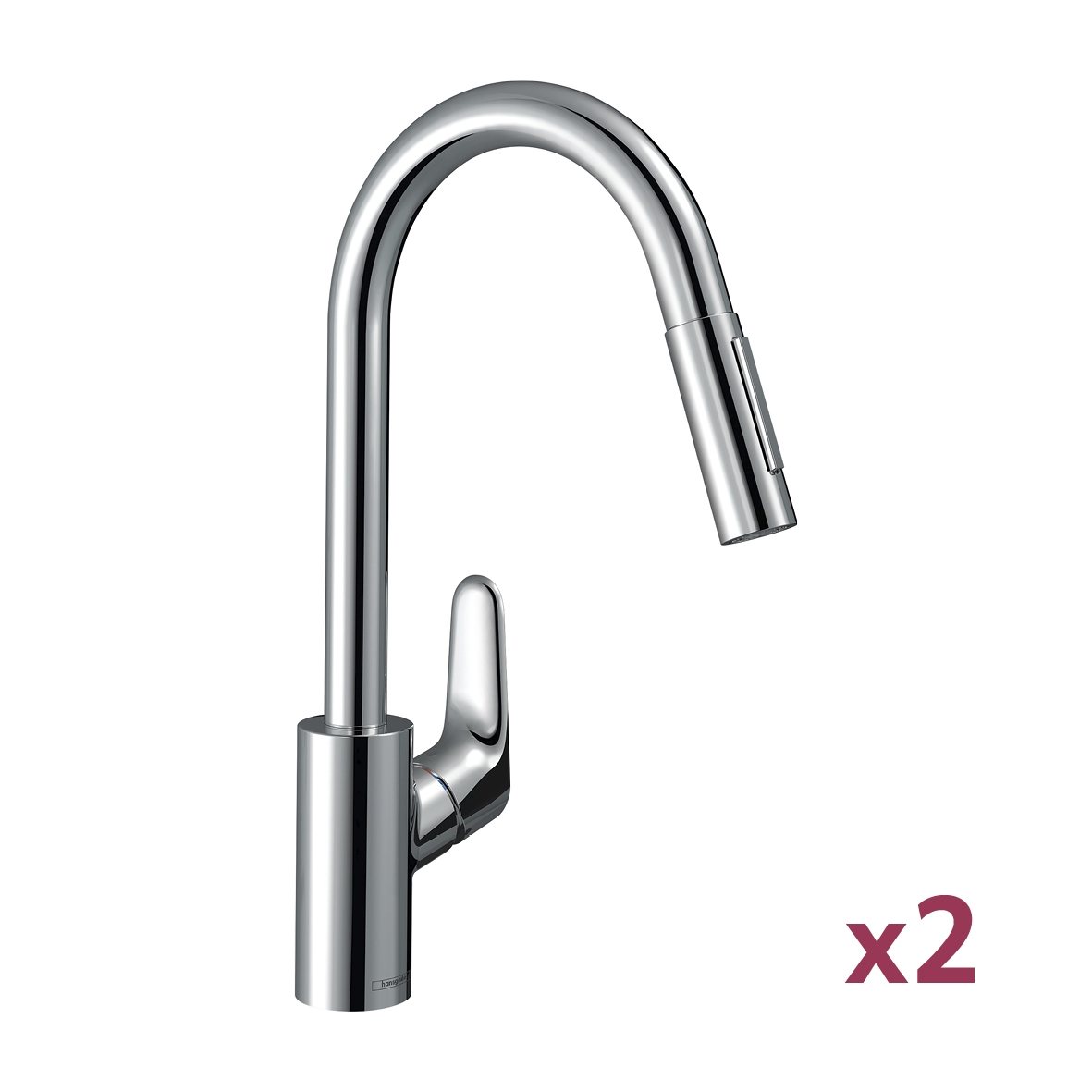 Lot de 2 mitigeurs évier Focus 240 - Avec douchette