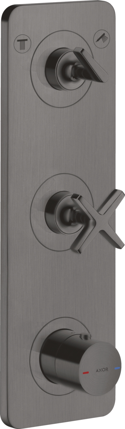 Mitigeur thermostatique Citterio E 2 sorties avec robinet d'arrêt Axor