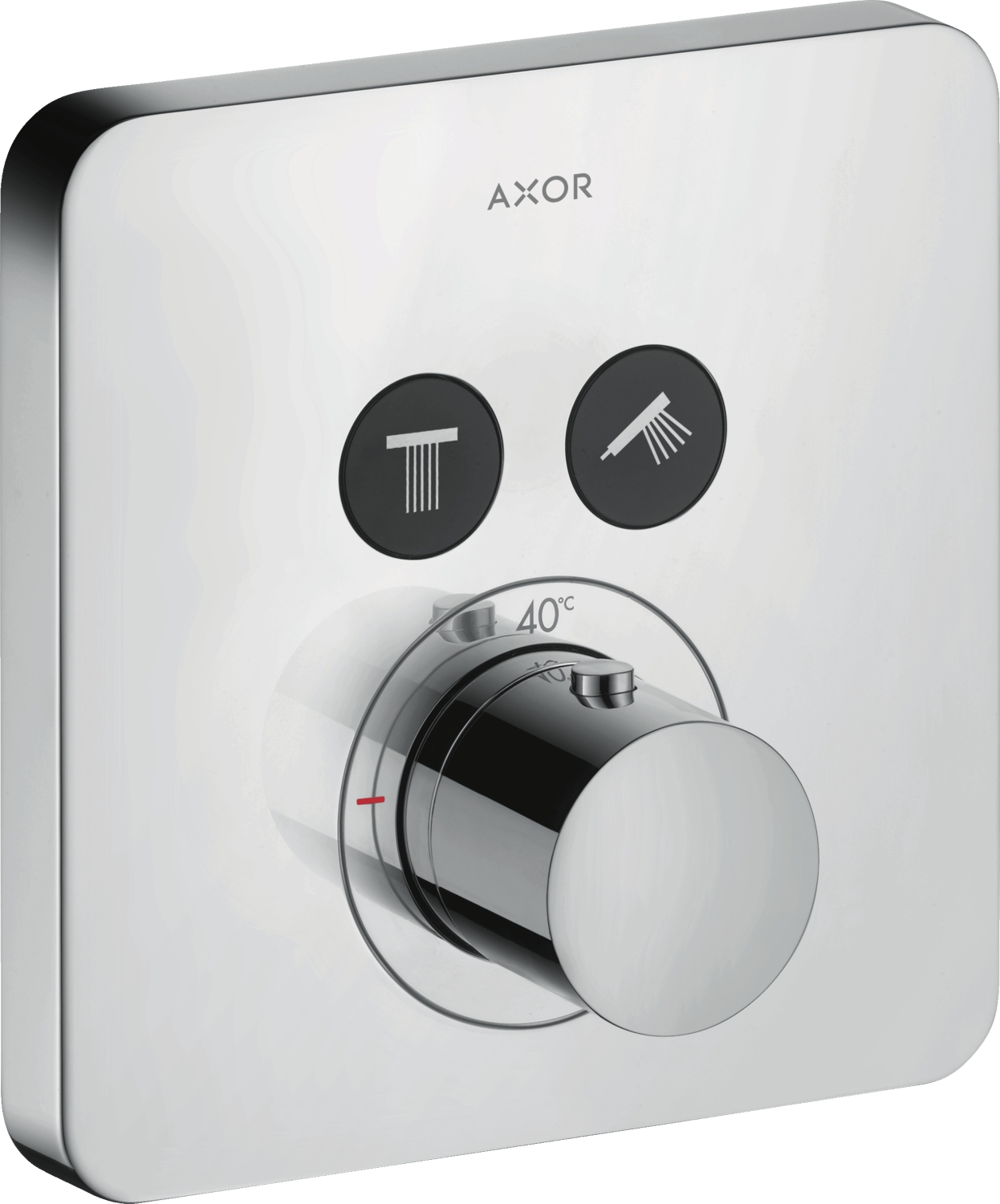 Mitigeur thermostatique douche encastré ShowerSelect SoftCube avec 2 sorties Axor