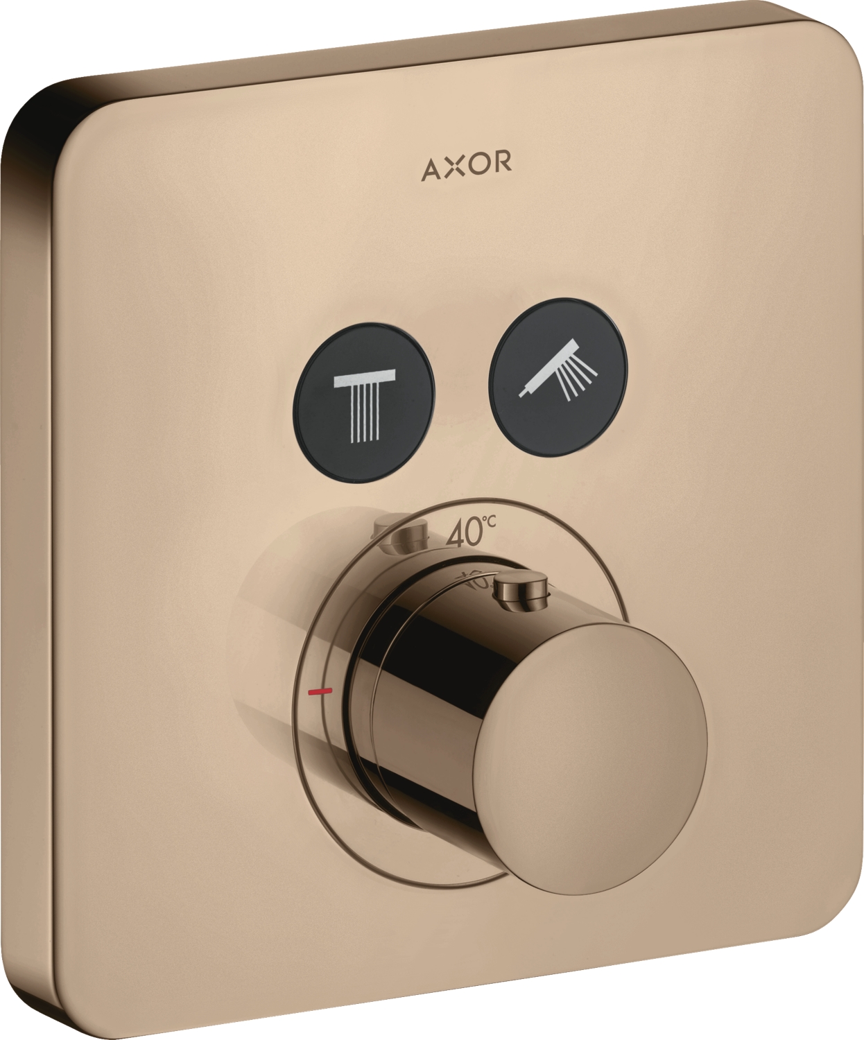 Mitigeur thermostatique douche encastré ShowerSelect SoftCube avec 2 sorties Axor