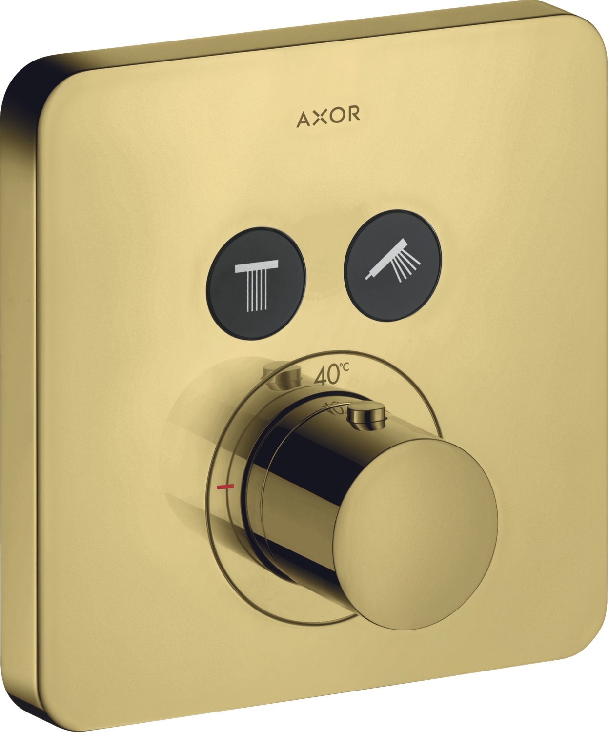 Mitigeur thermostatique douche encastré ShowerSelect SoftCube avec 2 sorties Axor
