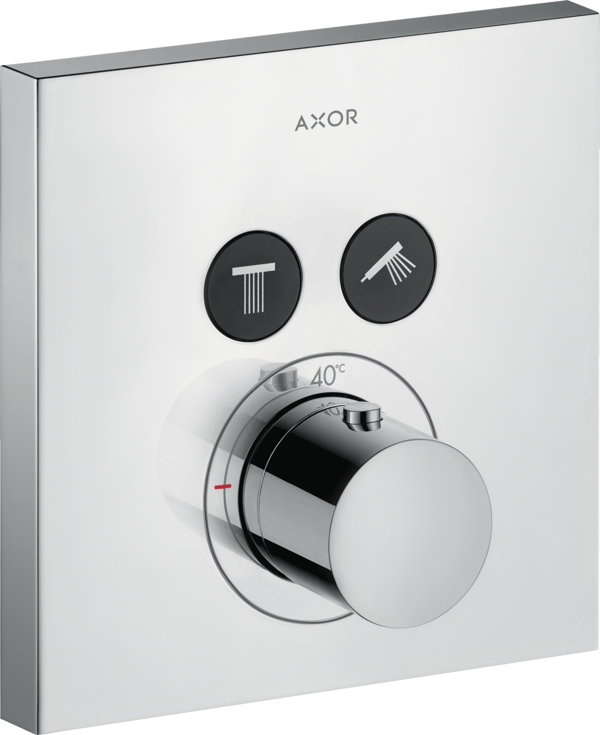Mitigeur thermostatique douche encastré ShowerSolutions ShowerSelect carré avec 2 sorties Axor