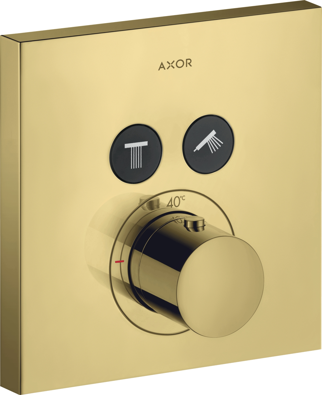 Mitigeur thermostatique douche encastré ShowerSolutions ShowerSelect carré avec 2 sorties Axor