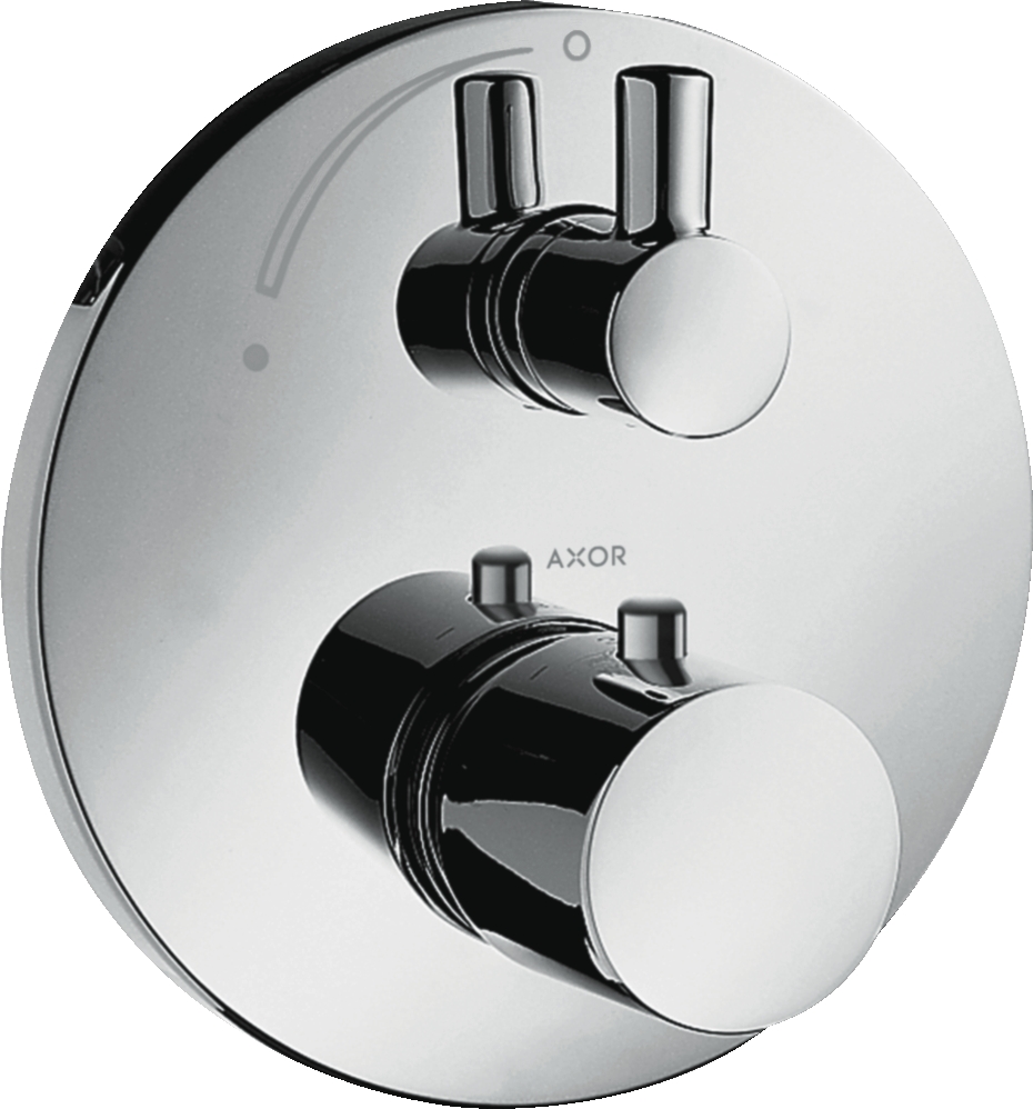 Mitigeur thermostatique de douche Uno ronde avec robinet d'arrêt Axor