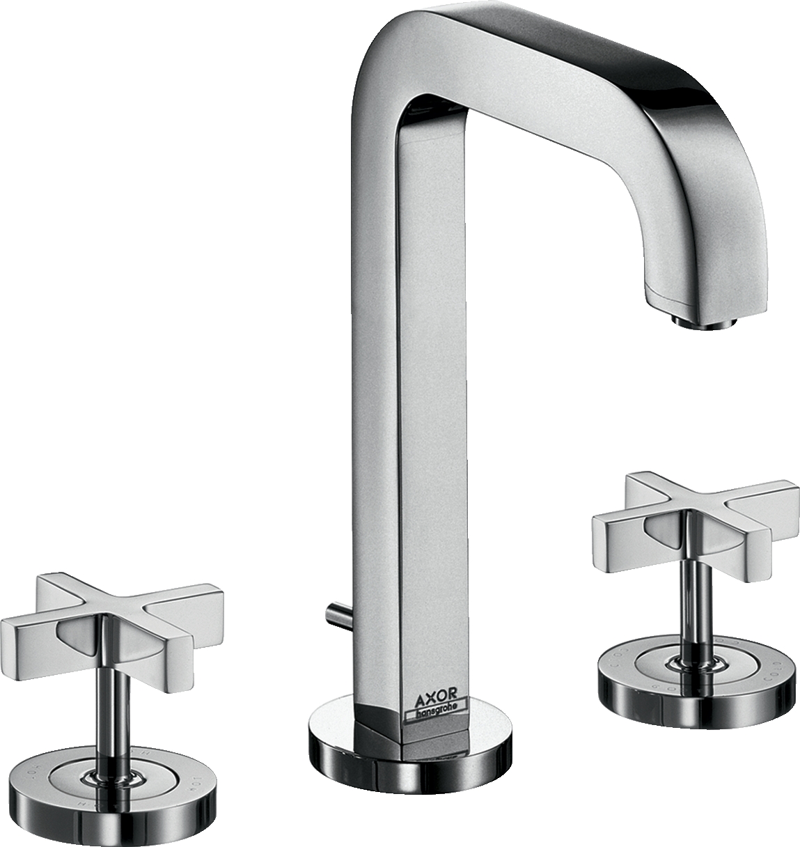 Mélangeur lavabo 3 trous Citterio 170 EcoSmart - Poignées Croisillons Axor