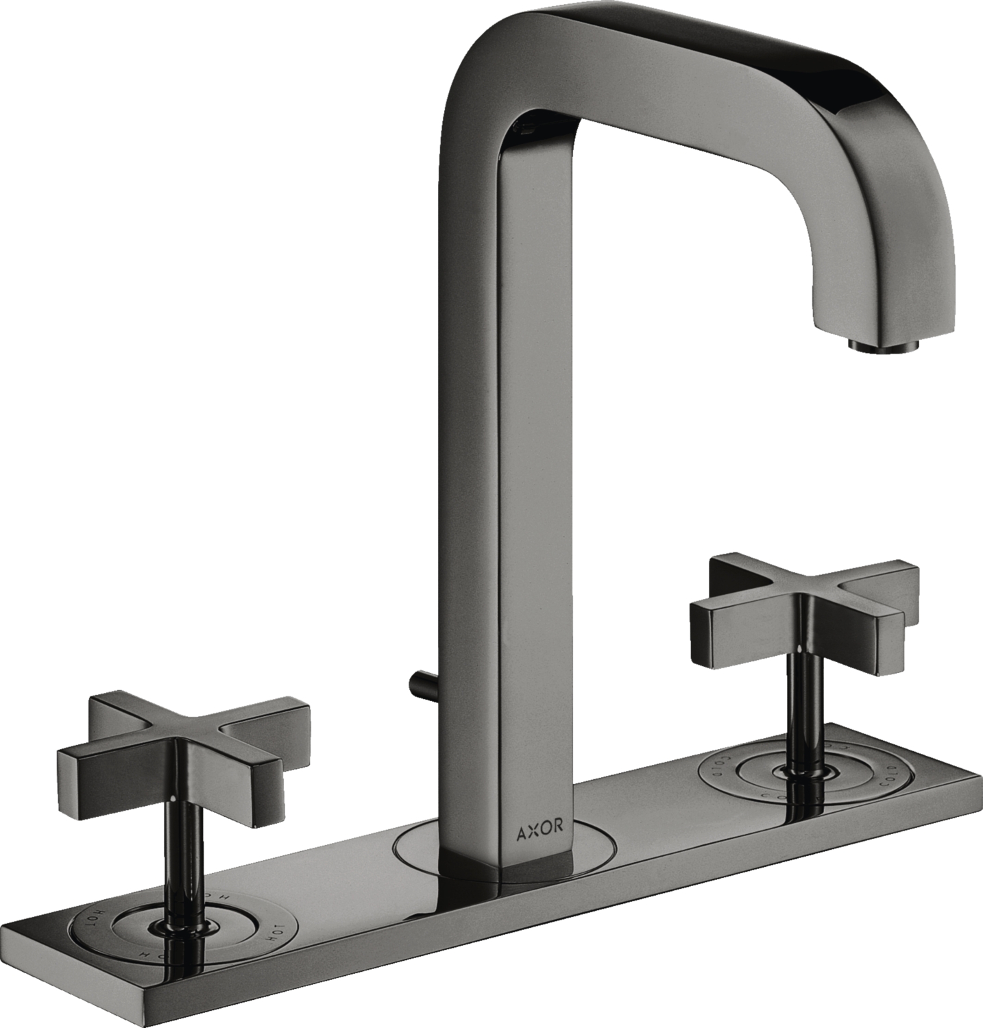 Mélangeur lavabo 3 trous Citterio 170 avec platine - Poignées croisillons Axor