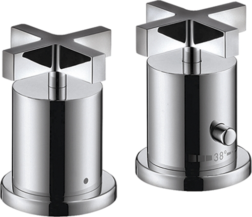 Set thermostatique 2 trous Citterio - Poignées croisillons Axor